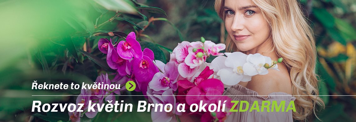 Rozvoz květin Brno a okolí zdarma